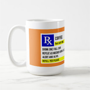 Kaffe Rx Mugg (15 oz) vit)