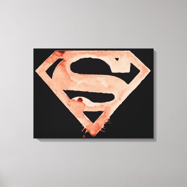 Kaffe S-symbol - röd Canvastryck (Framsida)