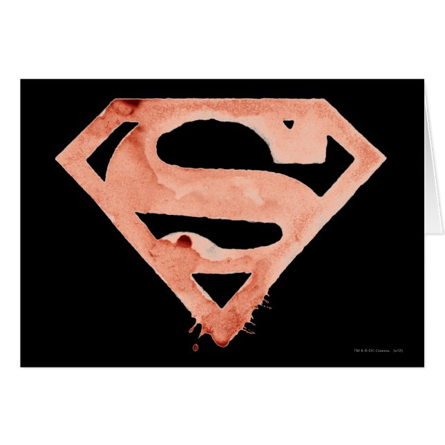 Kaffe S-symbol - röd Hälsningskort (Framsidan Horizontal)