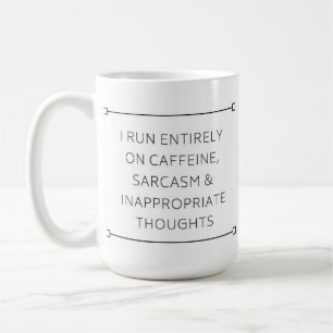 Kaffe Sarcasm, olämpliga tankar Kaffemugg