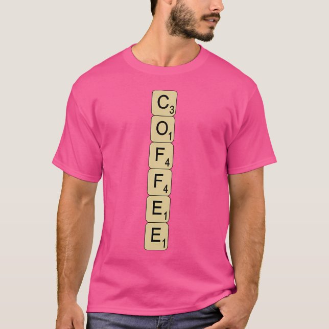Kaffe Scrabble T Shirt (Framsida)