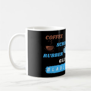 Kaffe Scrubs och Rubber Gves - Lablife Lab Kaffemugg