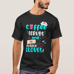 Kaffe Scrubs Rubber Handskar Rn Registered Nurse T Shirt