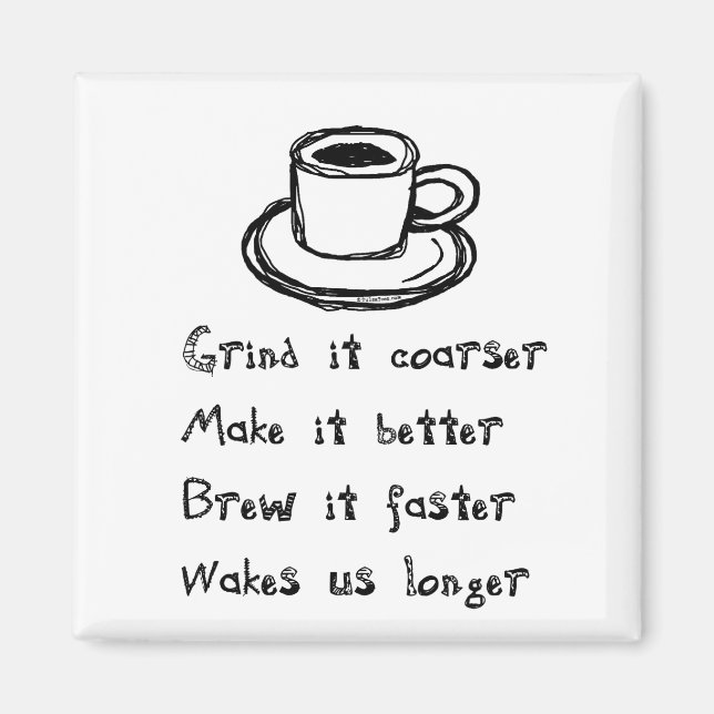 Kaffe, segmentmagnet magnet (Framsidan)