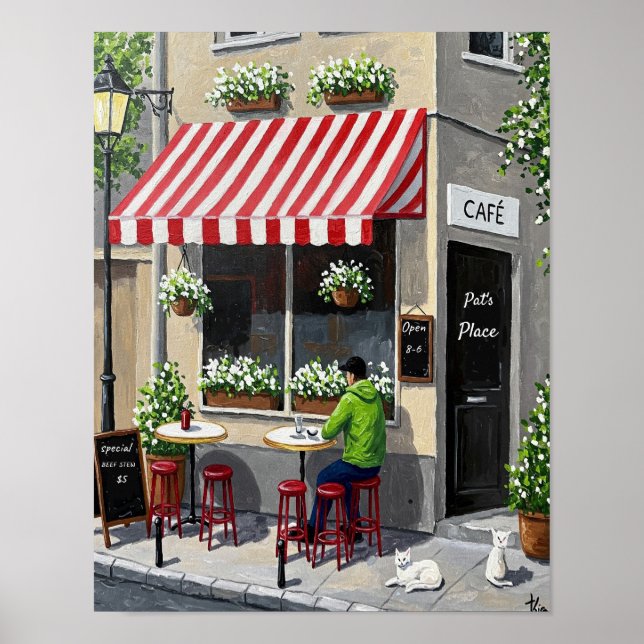 Kaffe Shop Cafe Poster (Framsidan)