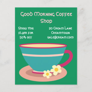Kaffe Shop cafe-reklam Flygblad