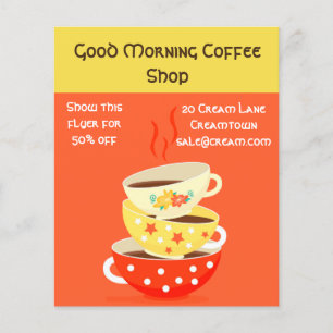 Kaffe Shop cafe-reklam Flygblad