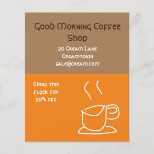 Kaffe Shop cafe-reklam Flygblad