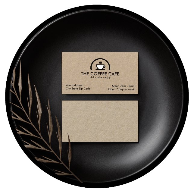 Kaffe Shop Cafe Visitkort (Skapare uppladdad)