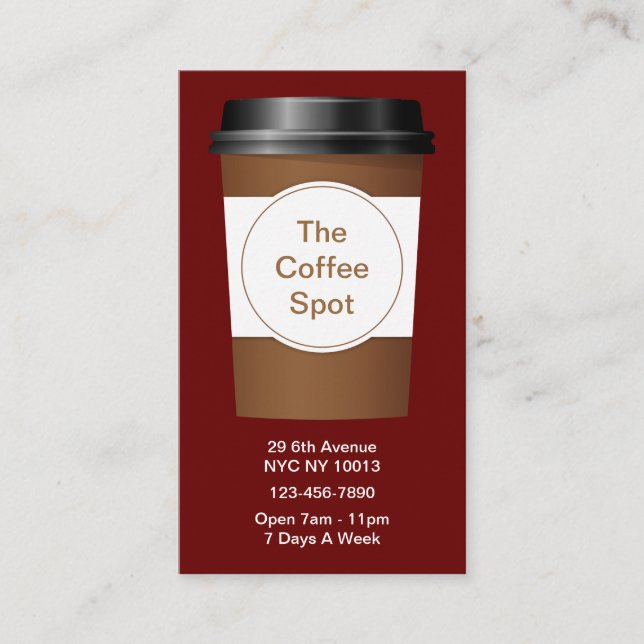 Kaffe Shop Clever-Affärskort Visitkort (Framsida)