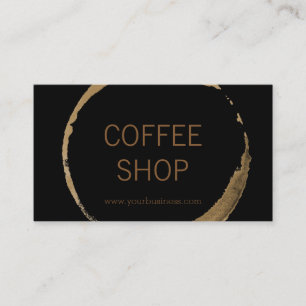 Kaffe Shop - kaffefärgat Affärskort Visitkort