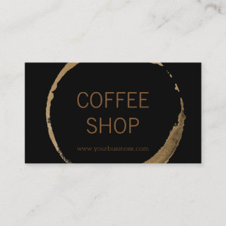 Kaffe Shop - kaffefärgat Affärskort Visitkort