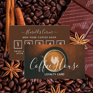 Kaffe Shop Loyalty Card - kaffe Kopp Lojalitetskort