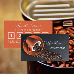 Kaffe Shop Loyalty Card - kaffe Mugg Lojalitetskort