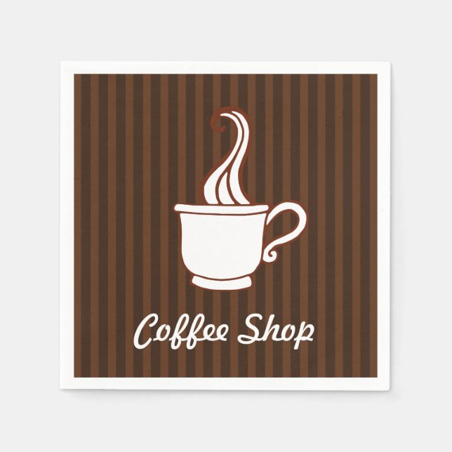 Kaffe Shop Napkins Pappersservett (Framsidan)