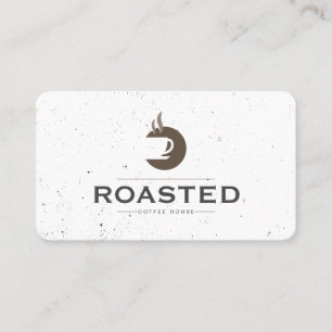 Kaffe Shop och kaffebönor Visitkort