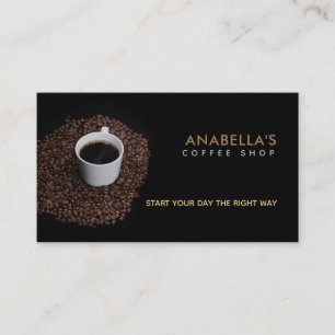 Kaffe Shop Slogans-Affärskort Visitkort
