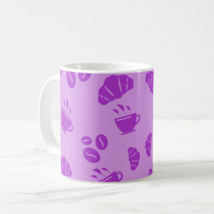 Kaffe Shop Stil Mönster Kaffemugg