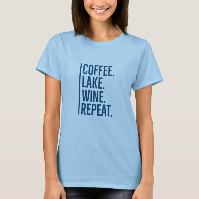 Kaffe Sjö Vin Repeat T-Shirt (Framsida)