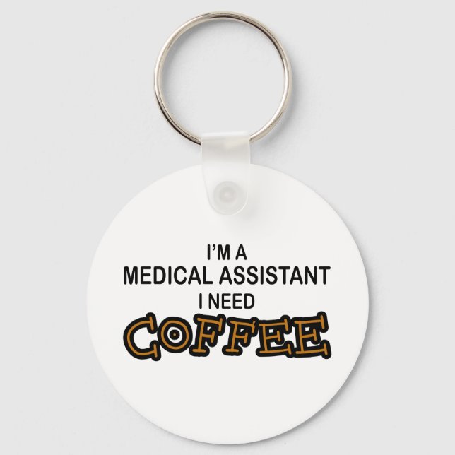 Kaffe - sjukvårdsassistent nyckelring (Framsida)