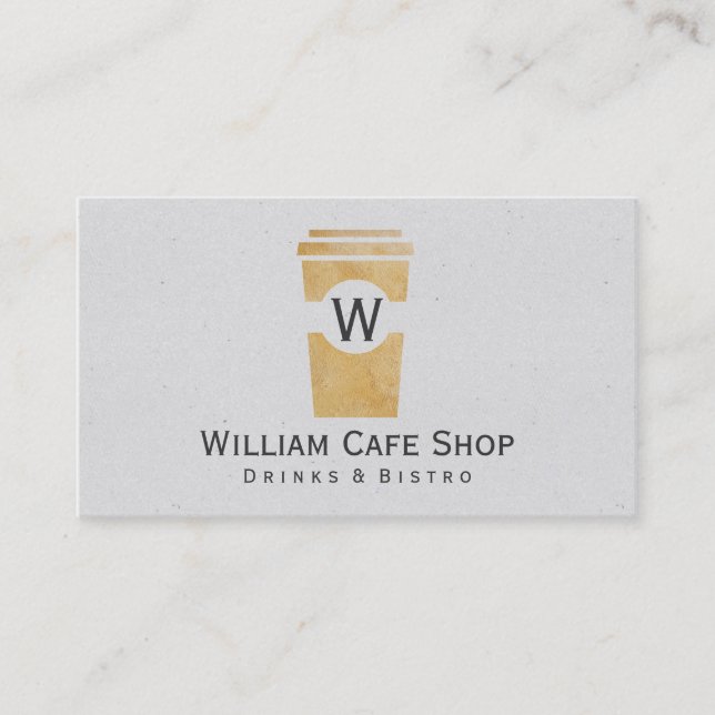 Kaffe | Skall (bruna struktur II) Visitkort (Framsida)