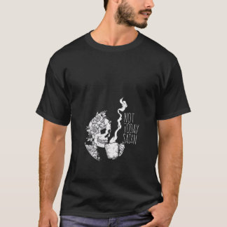 Kaffe Skeleton, ännu inte Satan V T Shirt