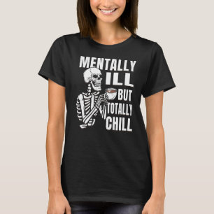 Kaffe Skeleton är i underläge men helt färdigt T Shirt
