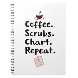 Kaffe Skrubbar Diagram Upprepa Citat Anteckningsbok