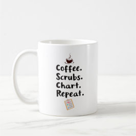 Kaffe Skrubbar Diagram Upprepa Citat Kaffemugg