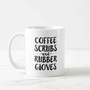 Kaffe skurar och den Rubber muggen för Kaffemugg