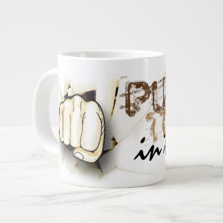 Kaffe. Slå i dag i Ansikte. Jumbo Mugg