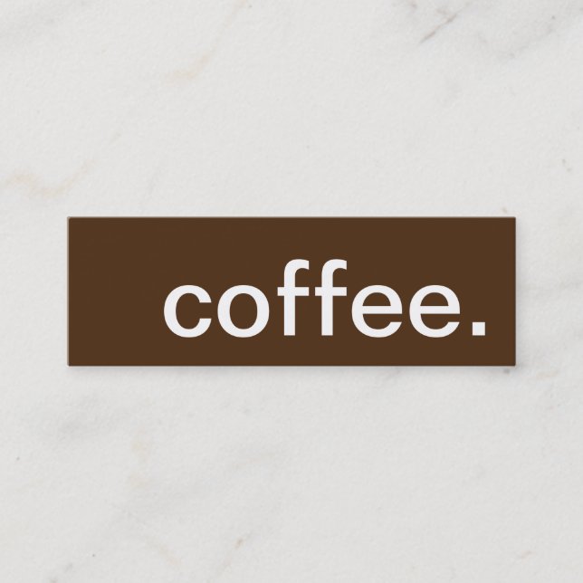 kaffe. slagit förmånskort lojalitetskort (Framsida)