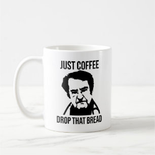 Kaffe släpper den där bröddoktorn nu. kaffemugg