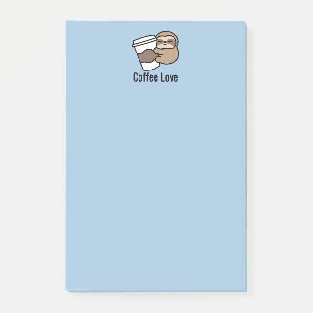 Kaffe Sloth Post-it Block (Framsida)