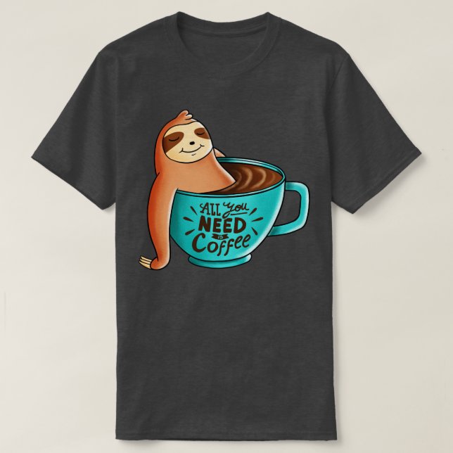 Kaffe Sloth T Shirt (Design framsida)
