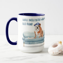 Kaffe smakar bättre... Engelska Bulldog Edition Mugg