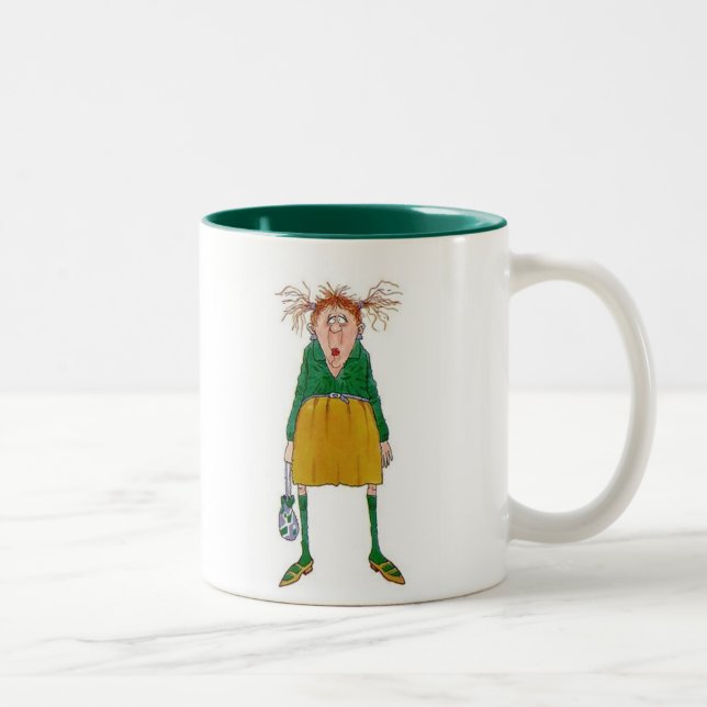 Kaffe! Snabbt! Behaga! Två-Tonad Mugg (Höger)