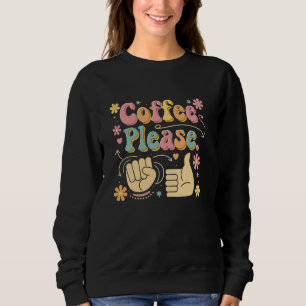 Kaffe Snälla Amerikanskt Teckenspråk ASL Lärar G T Shirt
