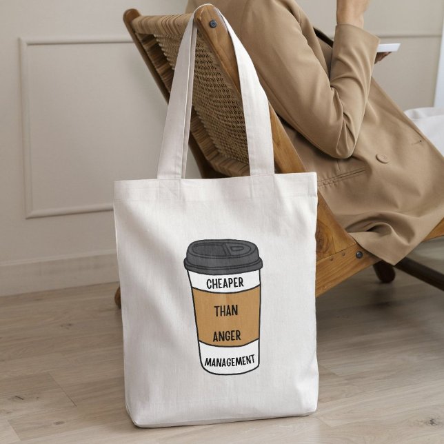 Kaffe Snark - Cheaper Than IlManagement - Coffee S Tygkasse (Skapare uppladdad)