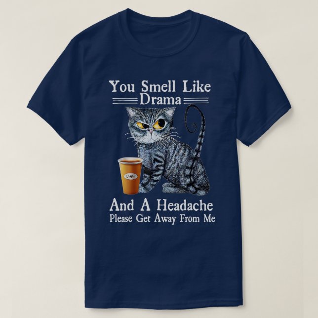 Kaffe som du blöder av som Drama och huvudvärk Rol T Shirt (Design framsida)