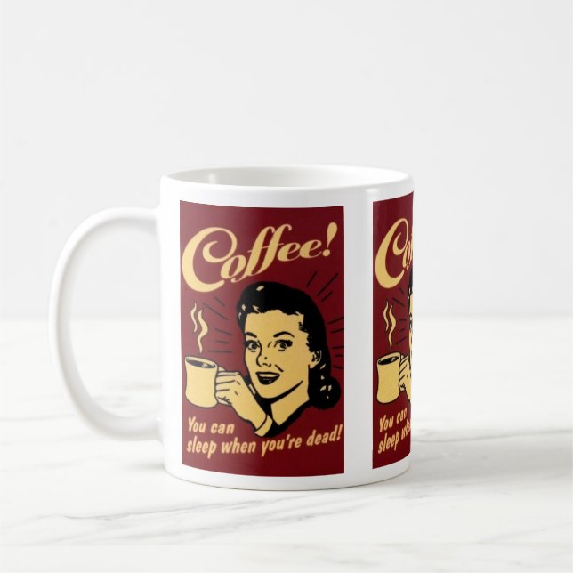 kaffe som du kan sova när dina dead kaffemugg (Vänster)