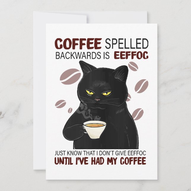 Kaffe som har stavats bakåt är Eeffoc som just vet Inbjudningar (Framsida)