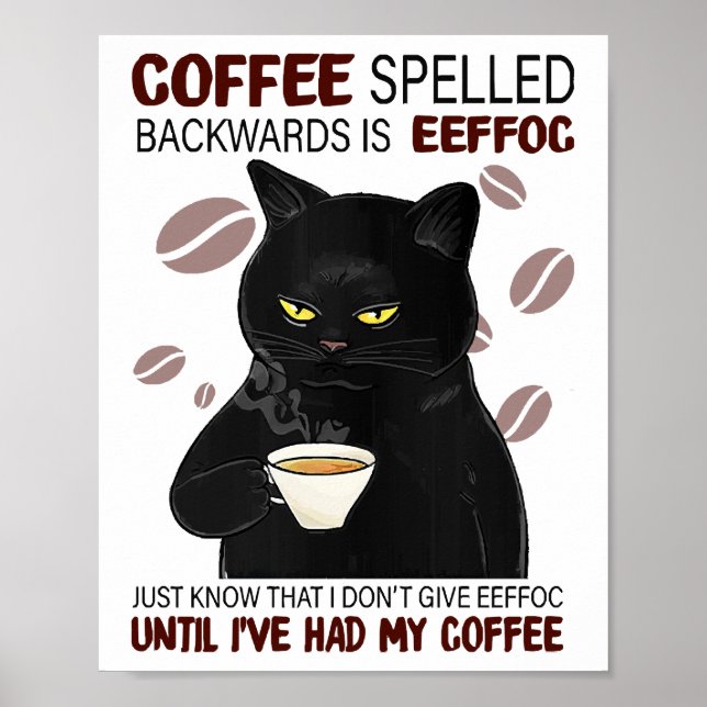 Kaffe som har stavats bakåt är Eeffoc som just vet Poster (Framsidan)