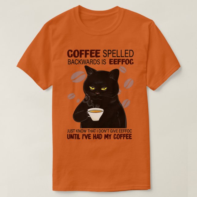 Kaffe som har stavats bakåt är Eeffoc som just vet T Shirt (Design framsida)