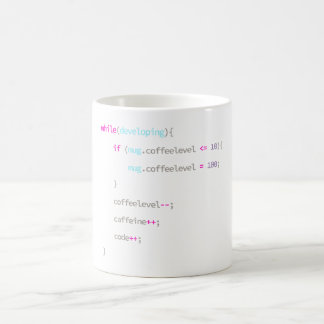 Kaffe som kodifierar - programmerares mugg