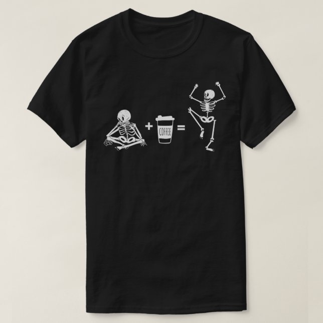 Kaffe som säger att kaffe ska gå till mugg ledsen- t shirt (Design framsida)