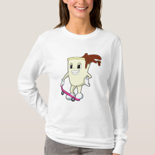 Kaffe som Skater med Skateboard T Shirt