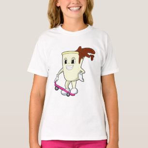 Kaffe som Skater med Skateboard T Shirt