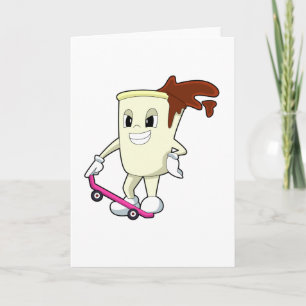 Kaffe som Skridskoåkare med Skateboard Kort