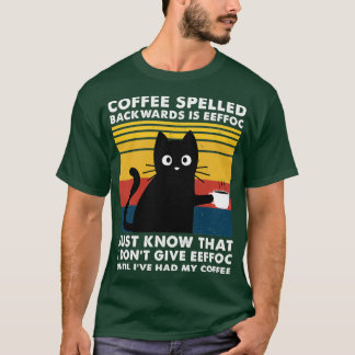 Kaffe som stavas bakåt är Eeffoc - lustigt svart C T Shirt
